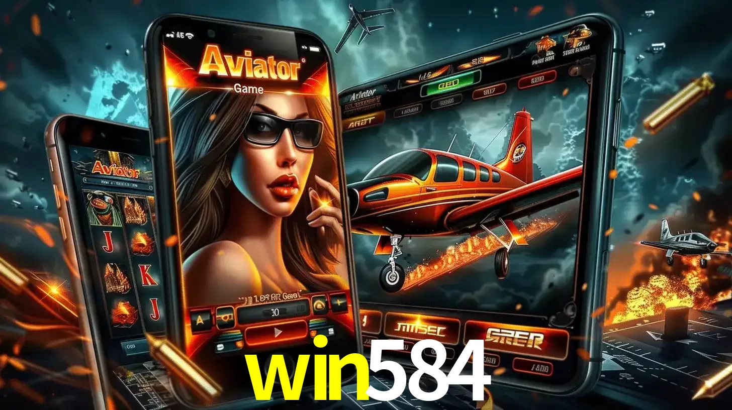 O popular jogo de apostas Aviator exibido em vários celulares e tablets, mostrando a interface emocionante e a ação de voo disponíveis para jogar agora no win584.