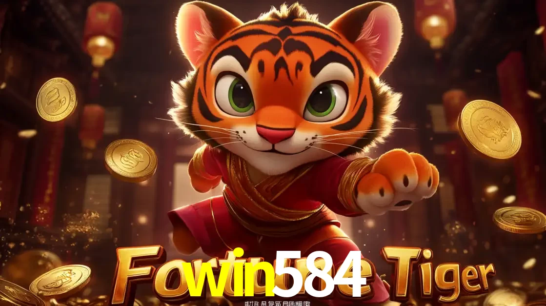 O carismático mascote do jogo de slot Fortune Tiger, um tigre fofo em pose de artes marciais, pronto para trazer sorte e multiplicadores de ganhos no cassino online win584.